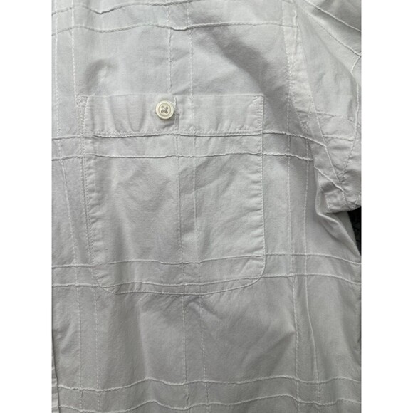 Orvis Windowpane button down shirt white Sz medium - Picture 4 of 6